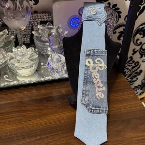 Denim Tie with Pocket Detail